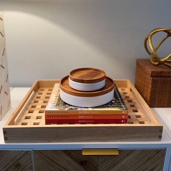 West Elm Other - West Elm - Wood + Ceramic Tableware Set, Small and Medium